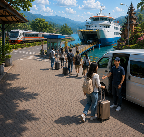 Perjalanan menuju shuttle Namaste